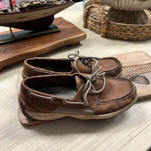 Sperry Tan Leather Boat Shoes